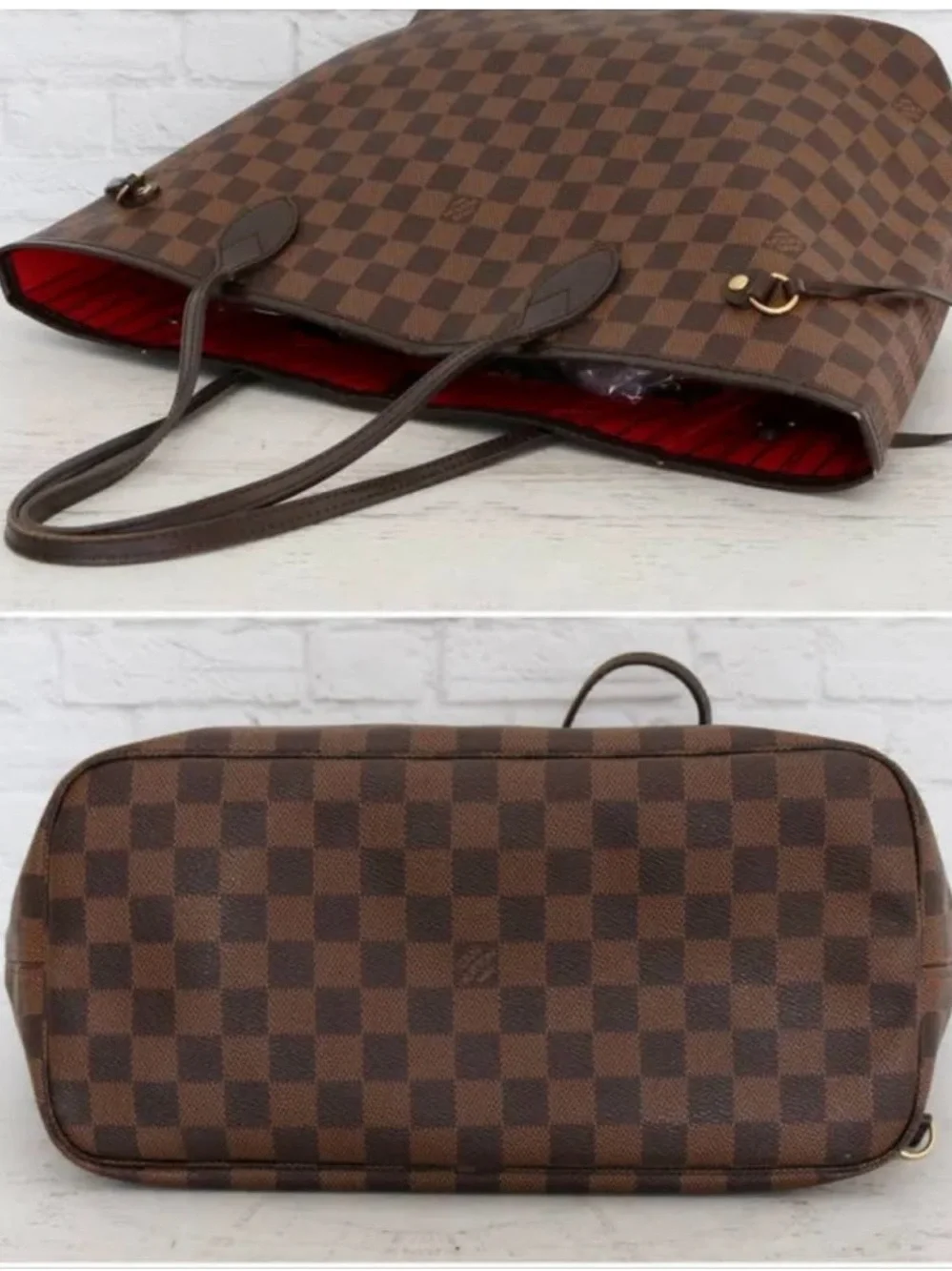 Louis Vuitton Brown Checkered Tote Bag